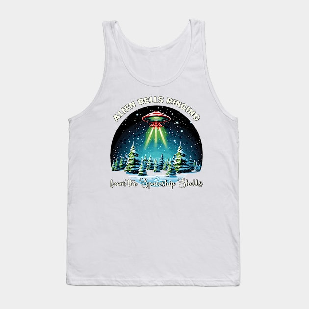 Alien Christmas Tank Top by Toonstruction